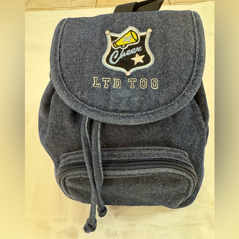 Limited Too Sparkly Denim Mini Backpack